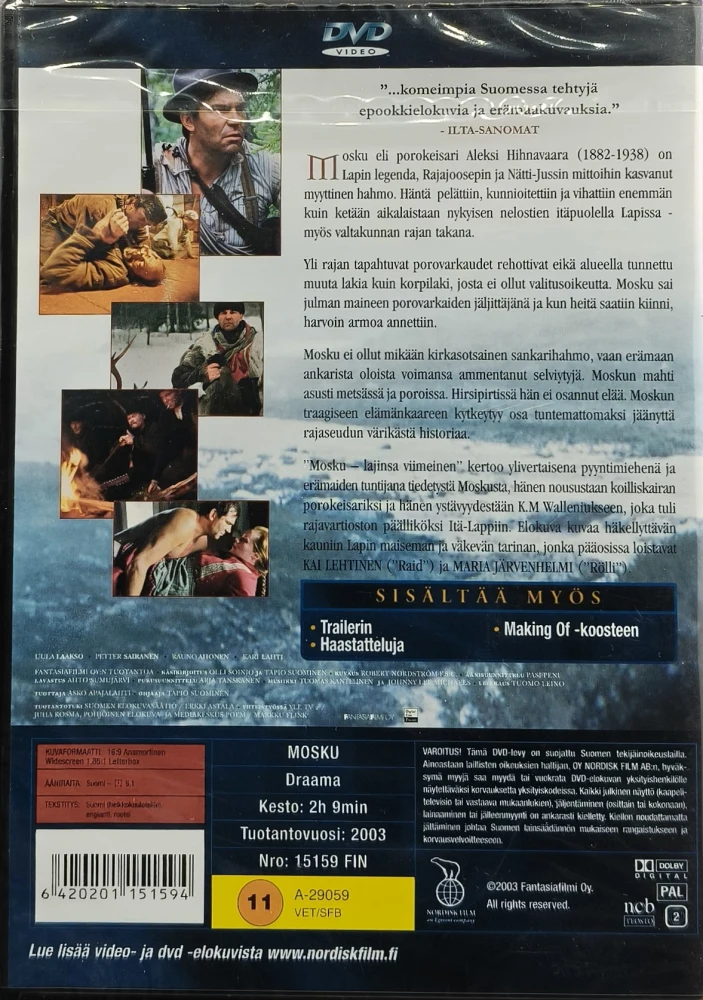 UUSI (DVD) Kai Lehtinen: Mosku - Lajinsa viimeinen (2003)