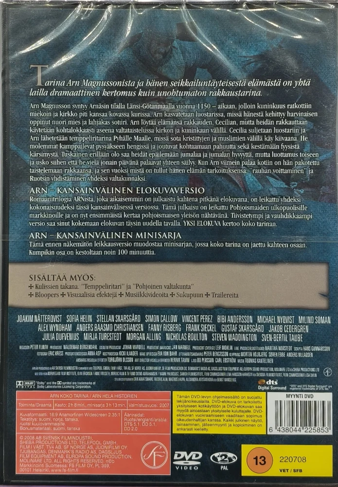 UUSI (4 DVD) Arn - Koko tarina - Erikoisjulkaisu (2007)