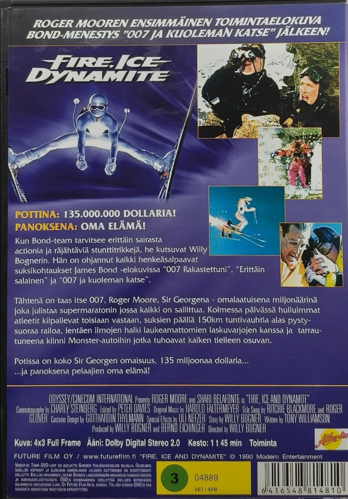 DVD) Roger Moore: Fire, Ice & Dynamite (1990) SUOMIKANNET