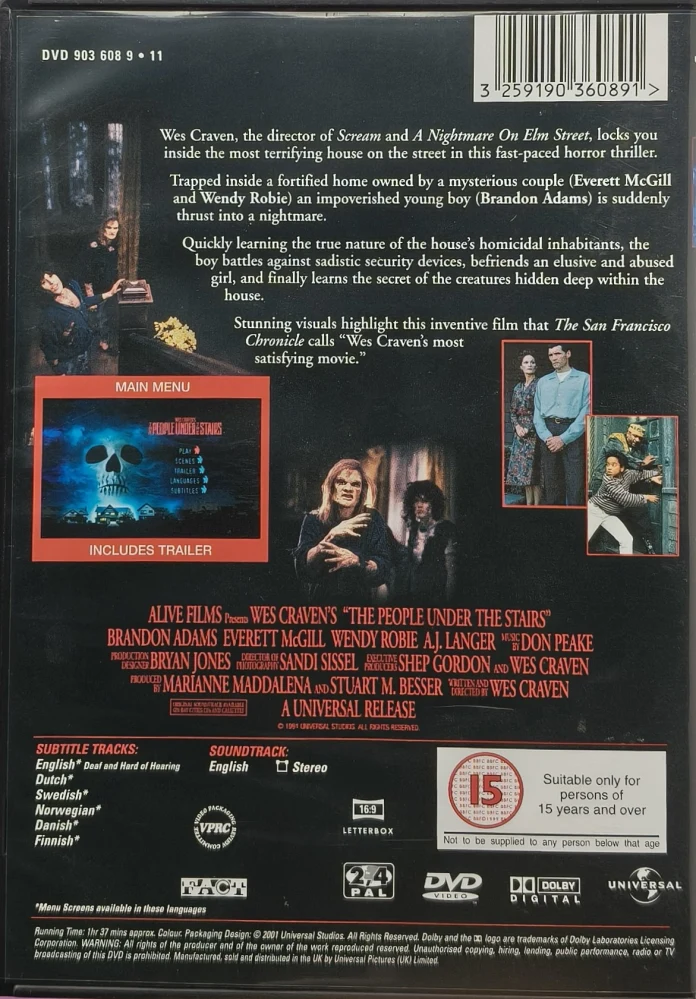 DVD) The People Under The Stairs - Kellariväkeä (1991) SUOMITEKSTIT