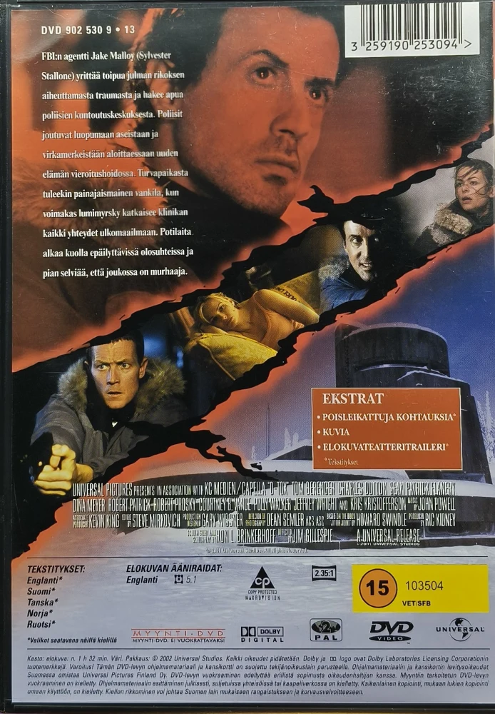DVD) Sylvester Stallone: D-Tox (2002) SUOMIKANNET