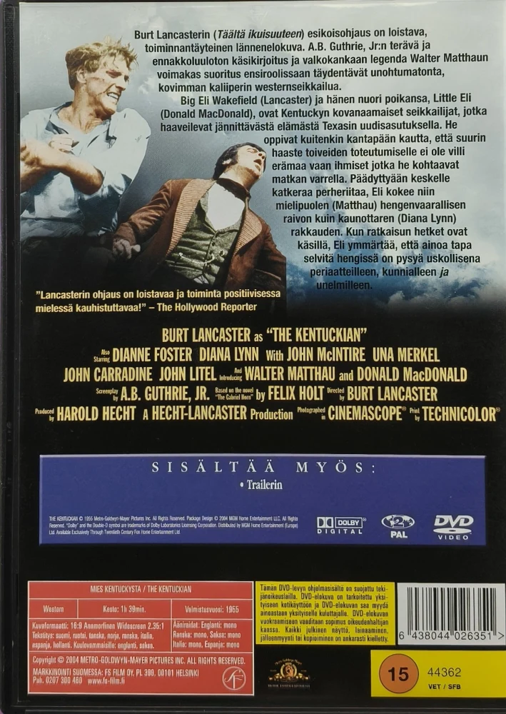 DVD) Burt Lancaster: Mies Kentuckysta (1955)
