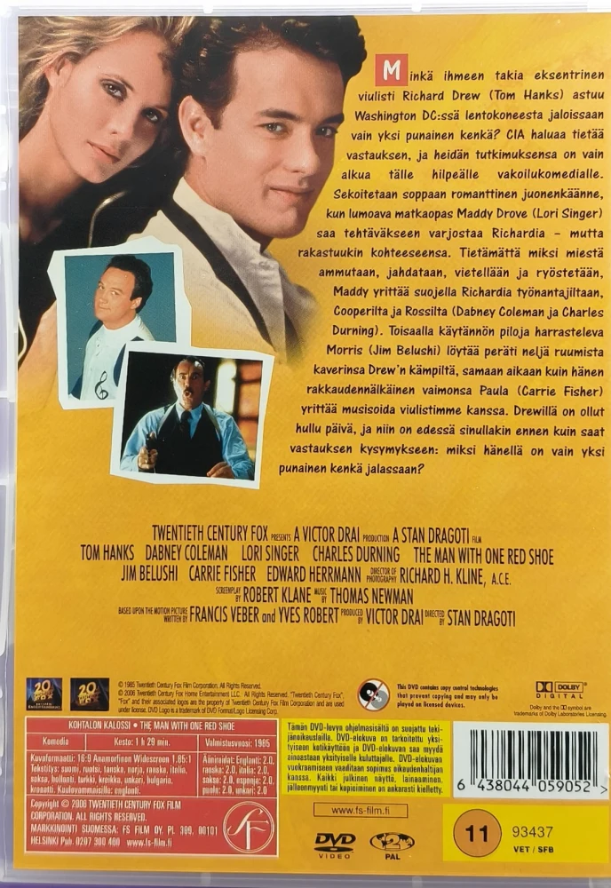 DVD) Tom Hanks: Kohtalon kalossi (1985) SUOMIKANNET