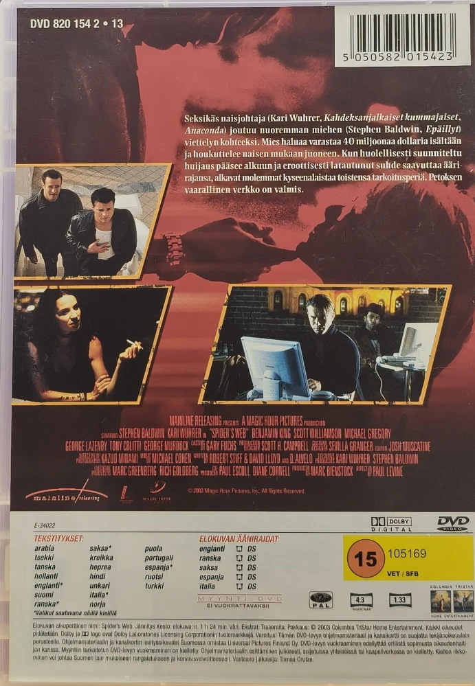 DVD) Stephen Baldwin: Intohimon verkossa - Spider's Web (2001)