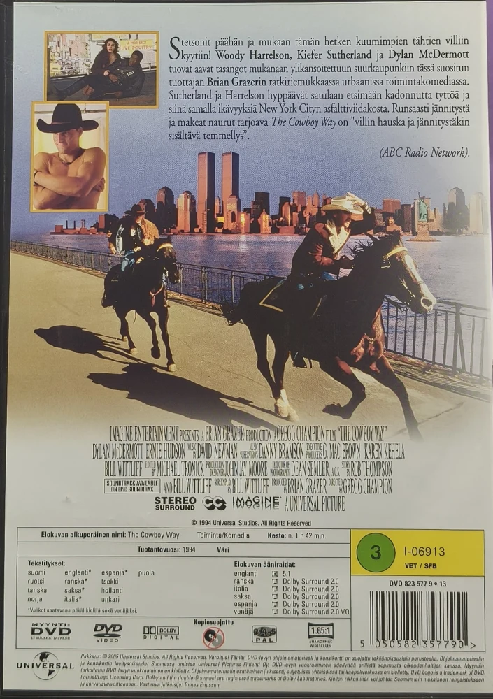 DVD) Woody Harrelson: The Cowboy Way (1994) SUOMIKANNET