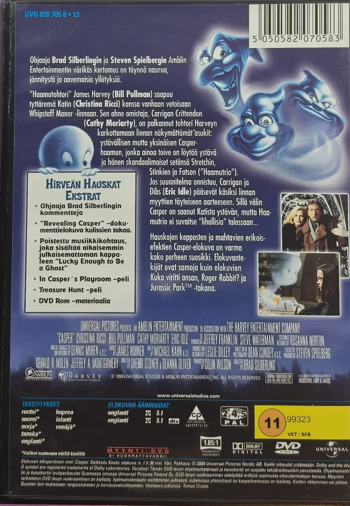 DVD) Casper (1995) SUOMIKANNET