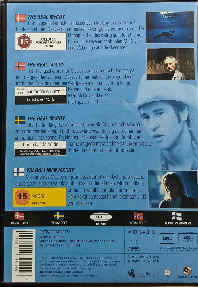 DVD) Kim Basinger: The Real McCoy - Vaarallinen McCoy (1993)
