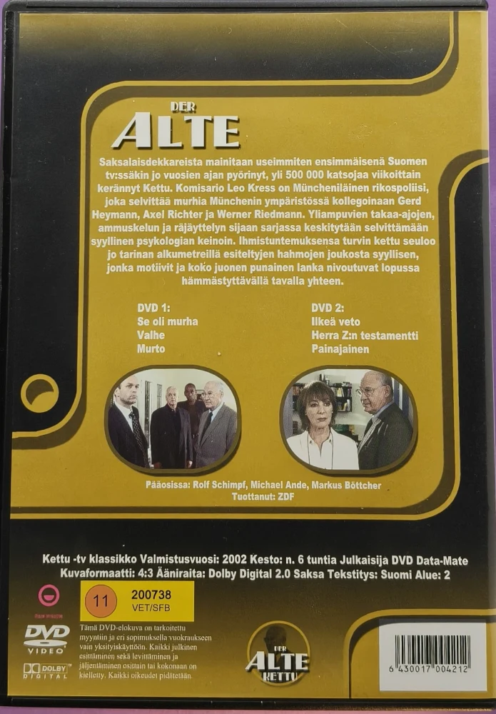 2 DVD) Der Alte - Kettu (SUOMIKANNET) 2002