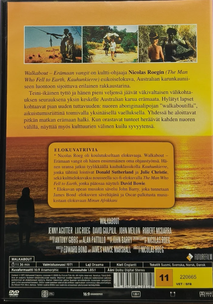 DVD) Nicolas Roeg: Walkabout - Erämaan vangit (1971) SUOMIKANNET
