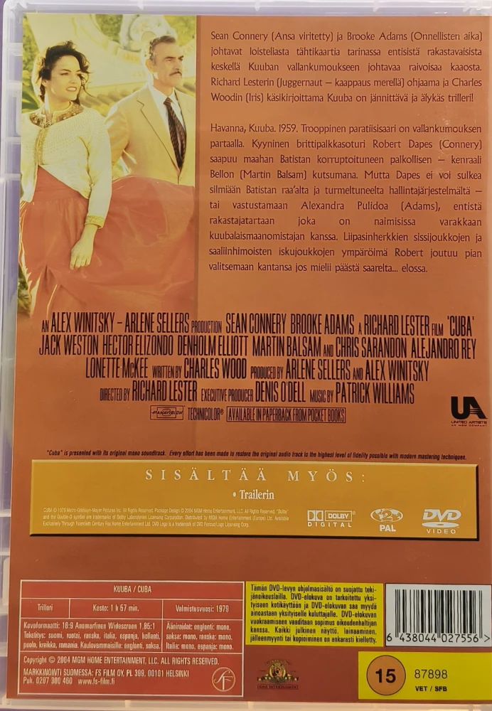 DVD) Sean Connery: Kuuba (1979) SUOMIKANNET