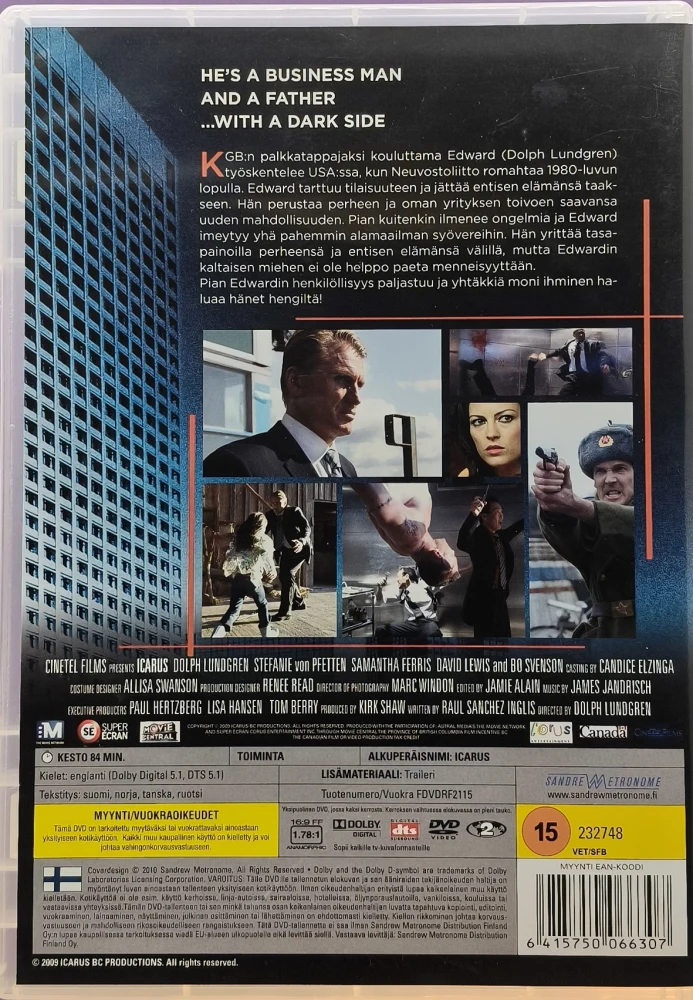 DVD) Dolph Lundgren : Icarus (2010) SUOMIKANNET