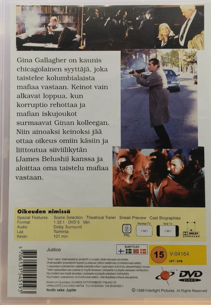 DVD) Oikeuden nimissä - Justice (1999) James Belushi