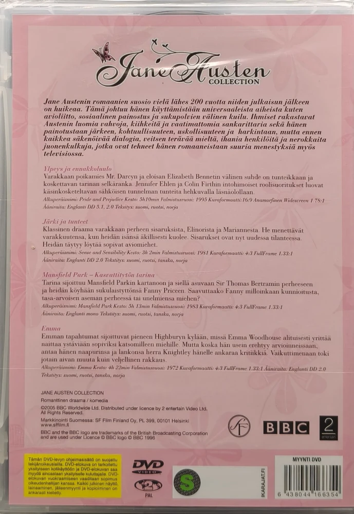 UUSI (8 DVD) Jane Austen Collection - Kokoelma - SUOMIKANNET - BBC
