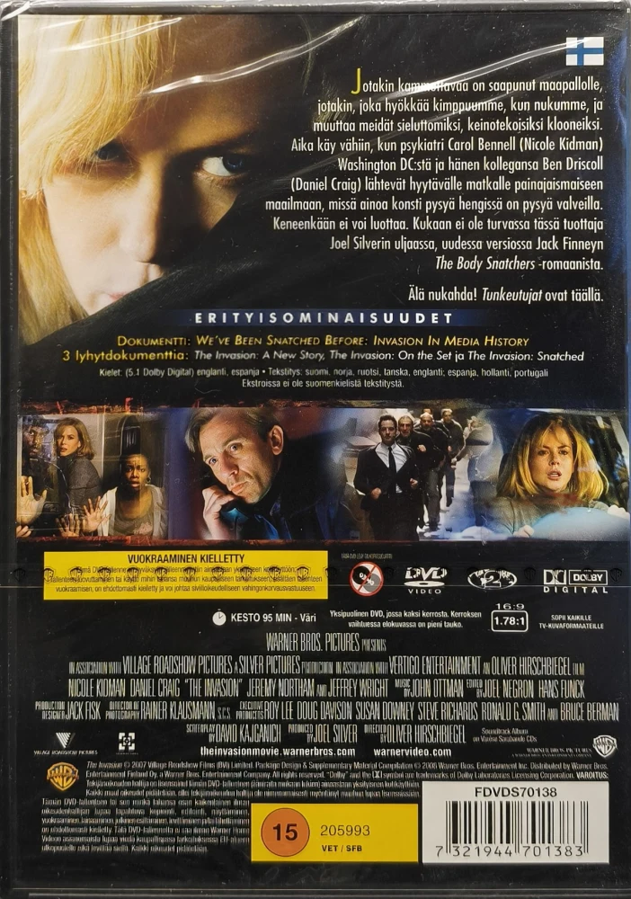 UUSI (DVD) Nicole Kidman, Daniel Craig: Tunkeutujat - Invasion (2007)