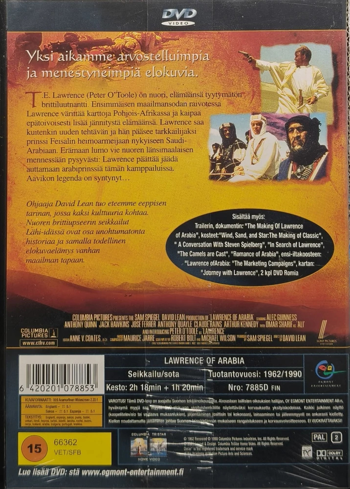 UUSI (2 DVD) Arabian Lawrence (1962) EGMONT