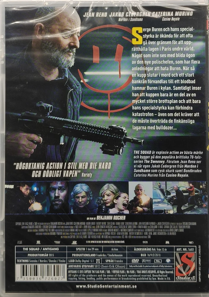 UUSI (DVD) Jean Reno: The Squad - Antigang (2015)