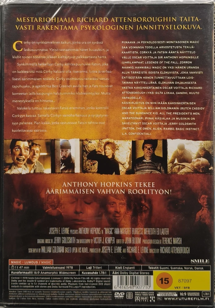 UUSI (DVD) Anthony Hopkins: Magic - Lumous (1978) SUOMIKANNET