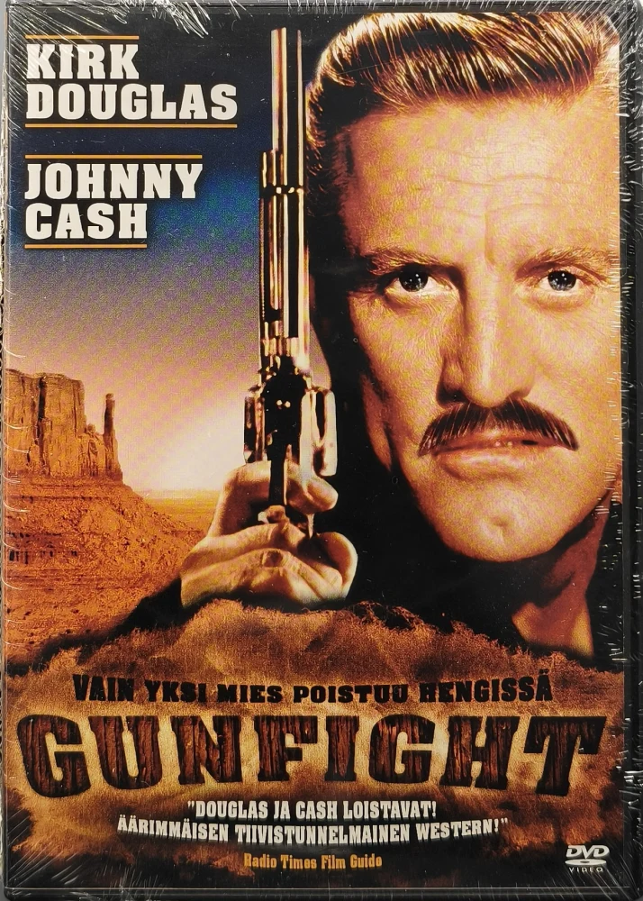 UUSI (DVD) Gunfight (1971) Kirk Douglas, Johnny Cash