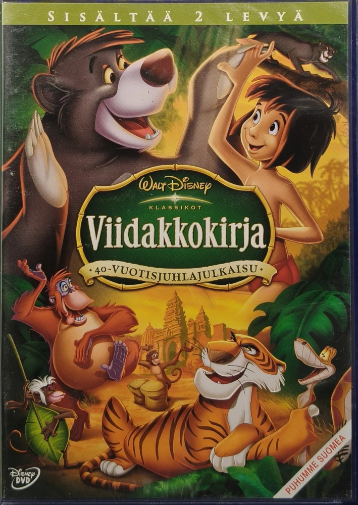 UUSI (2 DVD) Disney Klassikko 19. Viidakkokirja (1967)