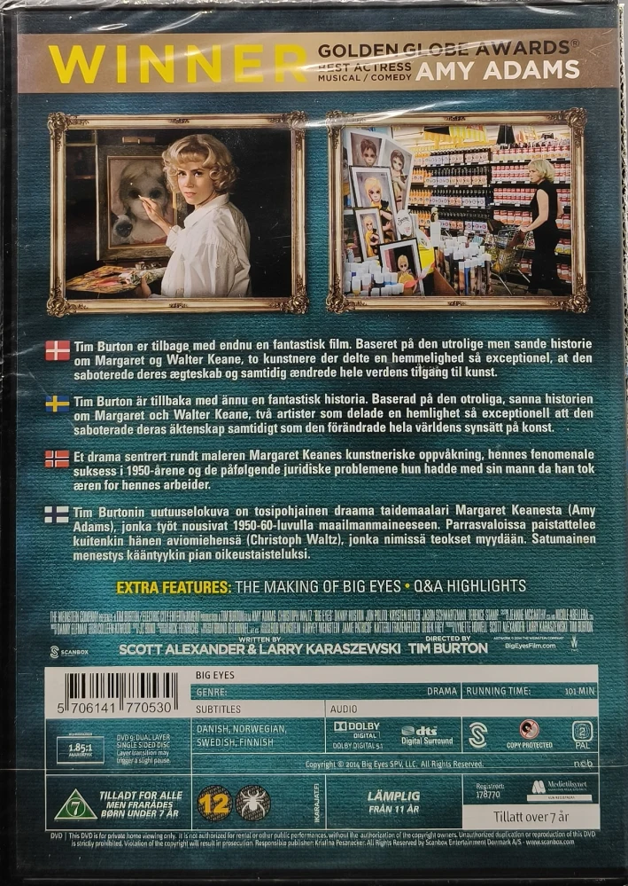 UUSI (DVD) Tim Burton: Big Eyes (2014)