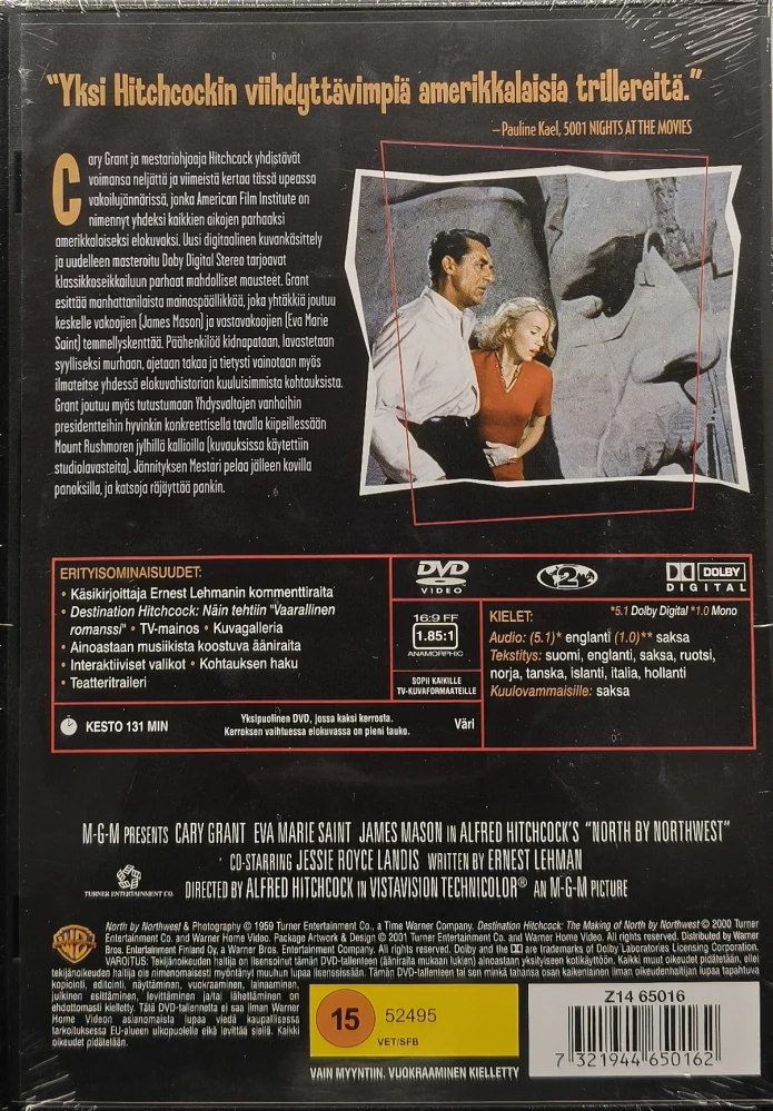 UUSI (DVD) Alfred Hitchcock: Vaarallinen romanssi (1959)