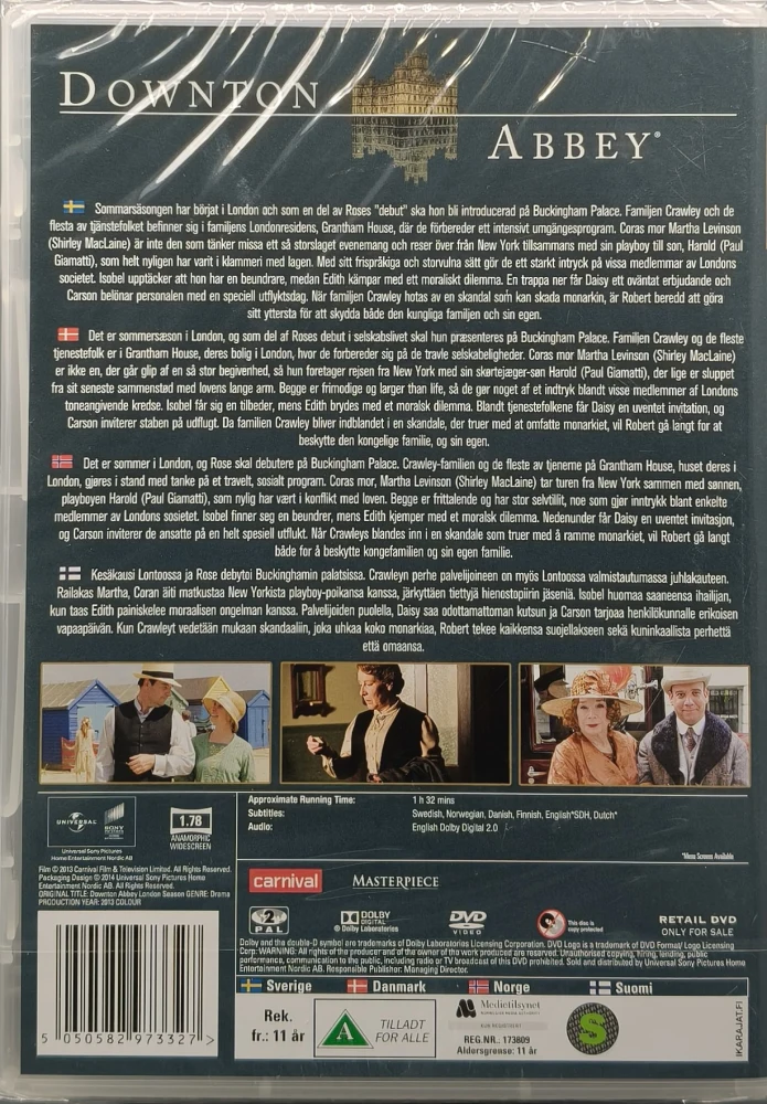 UUSI (DVD) Downton Abbey - London Season (2013)