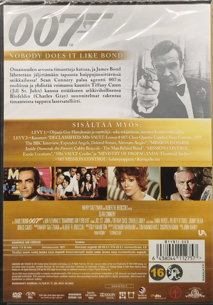 UUSI (2 DVD) 007 - James Bond - Timantit ovat ikuisia (1971)