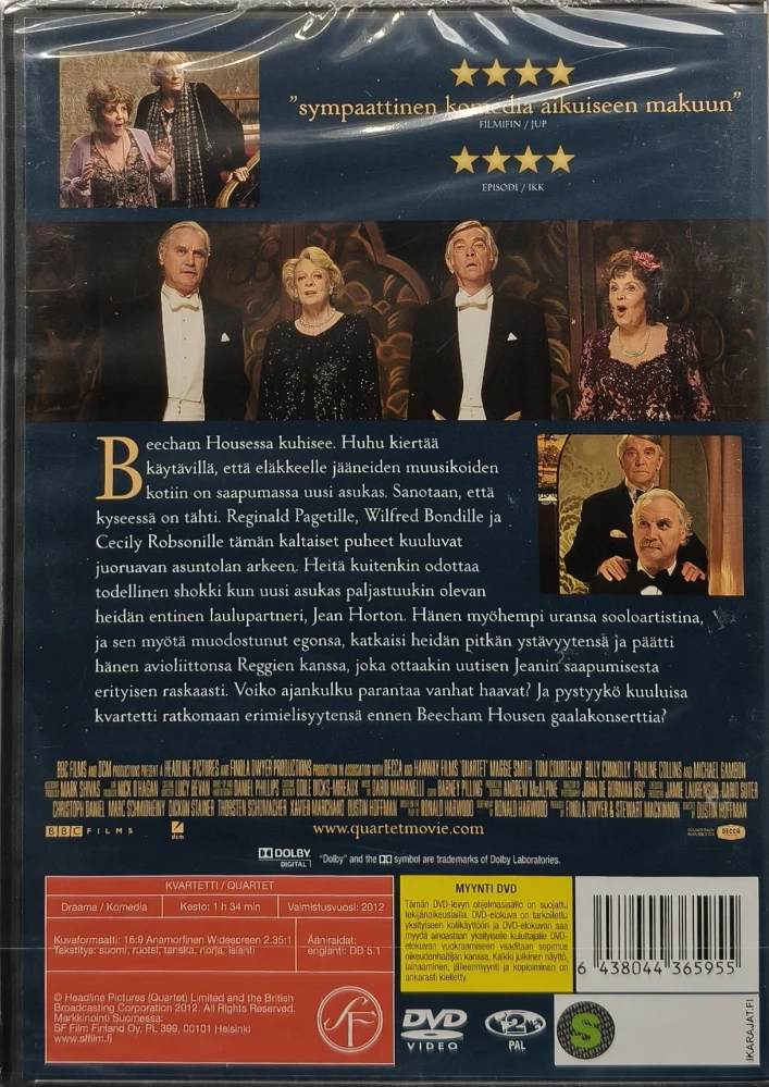 UUSI (DVD) Maggie Smith: Kvartetti (2012)
