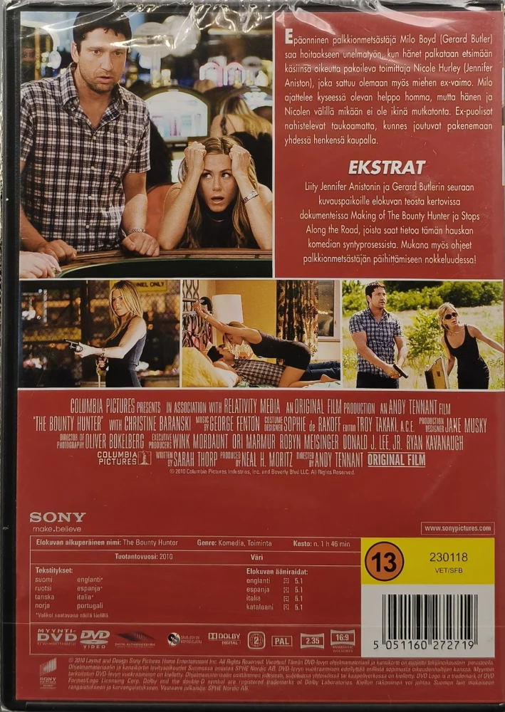 UUSI (DVD) Jennifer Aniston, Gerard Butler: Exän Jäljillä (2010)