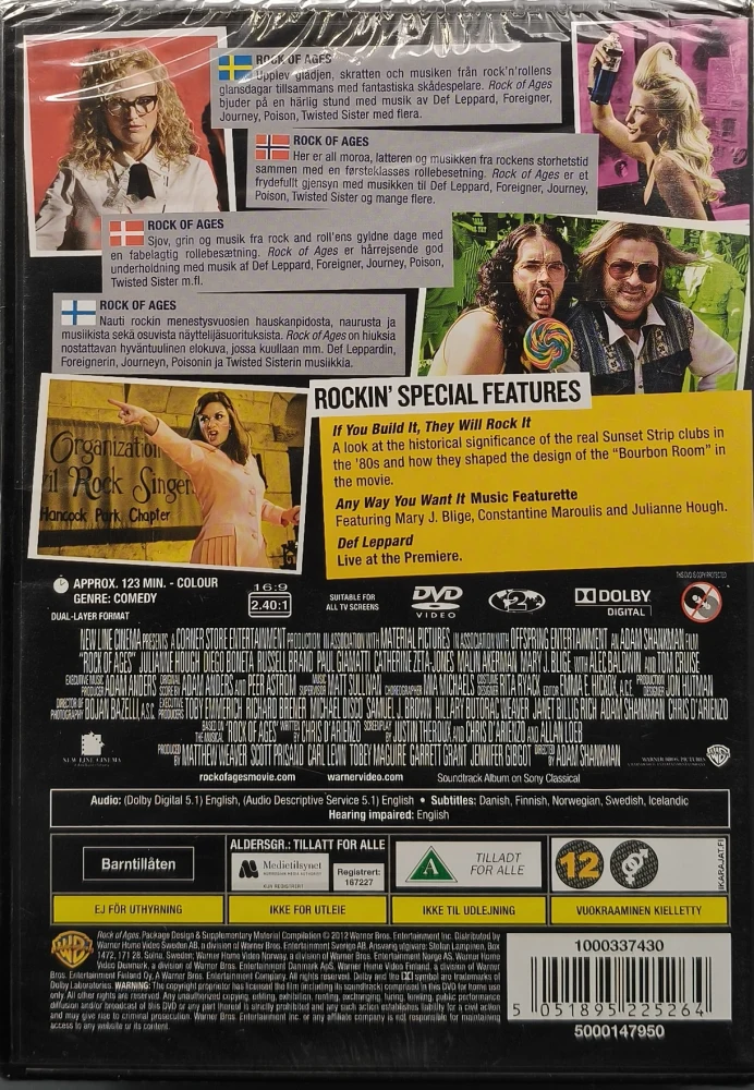 UUSI (DVD) Rock of Ages (2012)