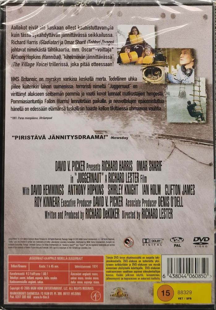 UUSI (DVD) Juggernaut - kaappaus merellä (1974)