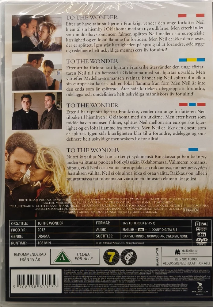 UUSI (DVD) Terrence Malick : To The Wonder (2012) SUOMITEKSTIT