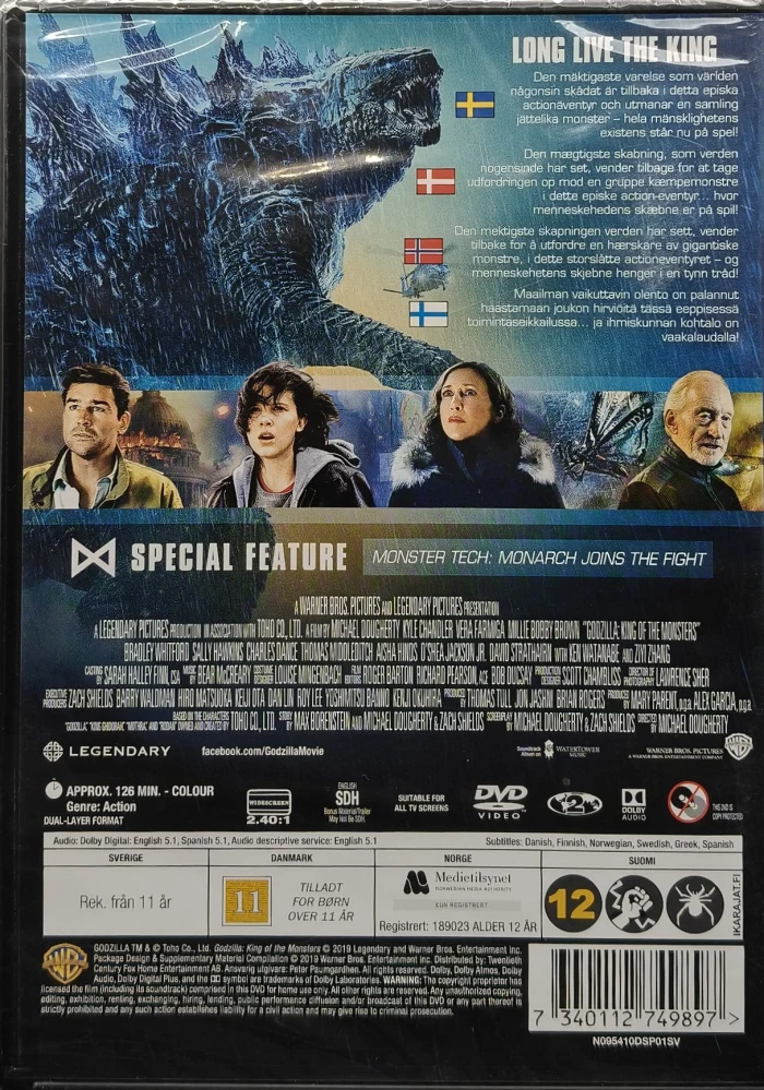 UUSI (DVD) Godzilla: King of the Monsters (2019)