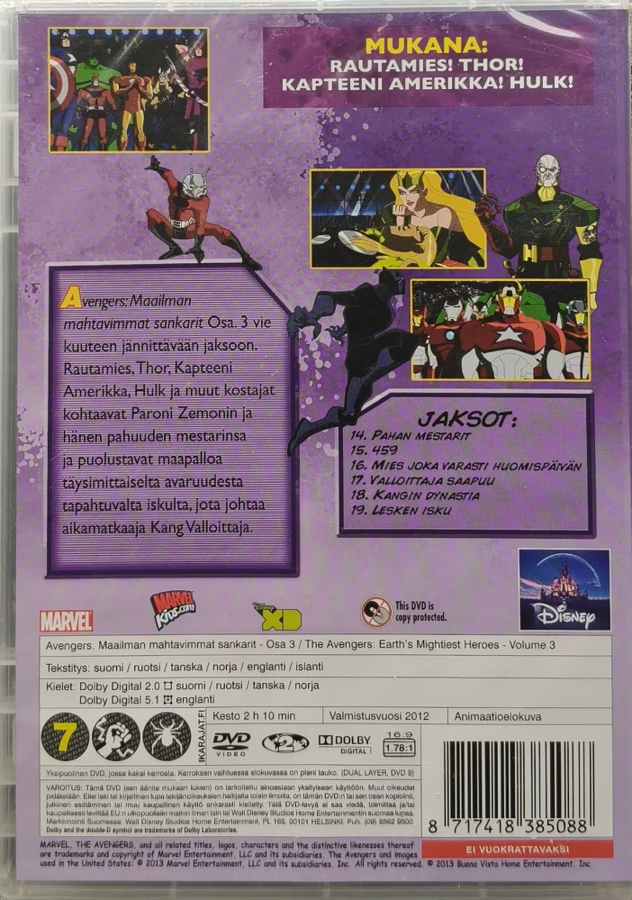 UUSI (DVD) Avengers: Maailman mahtavimmat sankarit osa 3