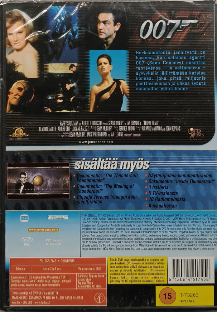 UUSI (DVD) James Bond 007 - Pallosalama (1985) Sean Connery
