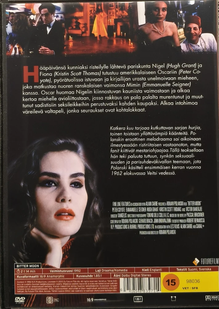 DVD) Roman Polanski: Katkera Kuu - Bitter Moon (1992) SUOMIKANNET