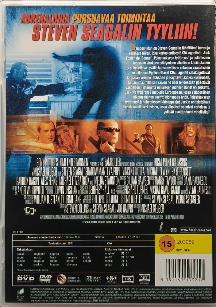 DVD) Steven Seagal: Shadow Man (2006) SUOMIKANNET