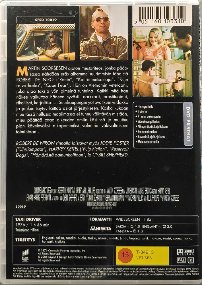 DVD) Robert De Niro: Taksikuski (1976) SUOMIKANNET