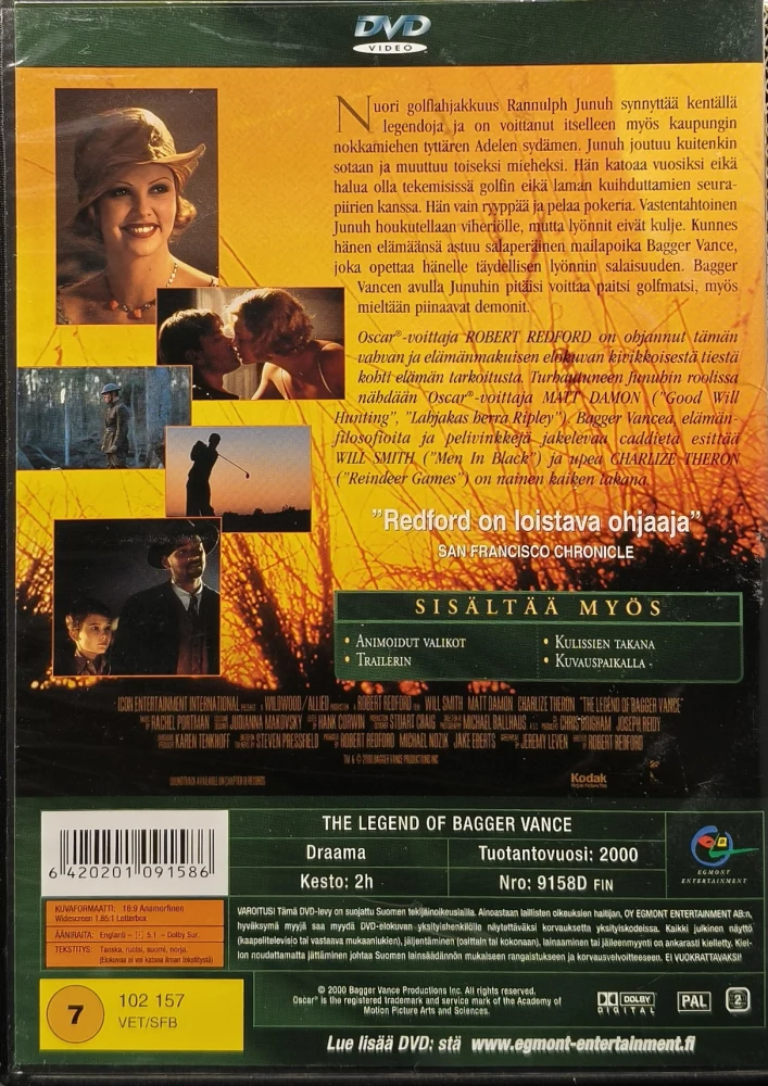 DVD) Matt Damon, Will Smith: Viheriön legenda (2000) EGMONT