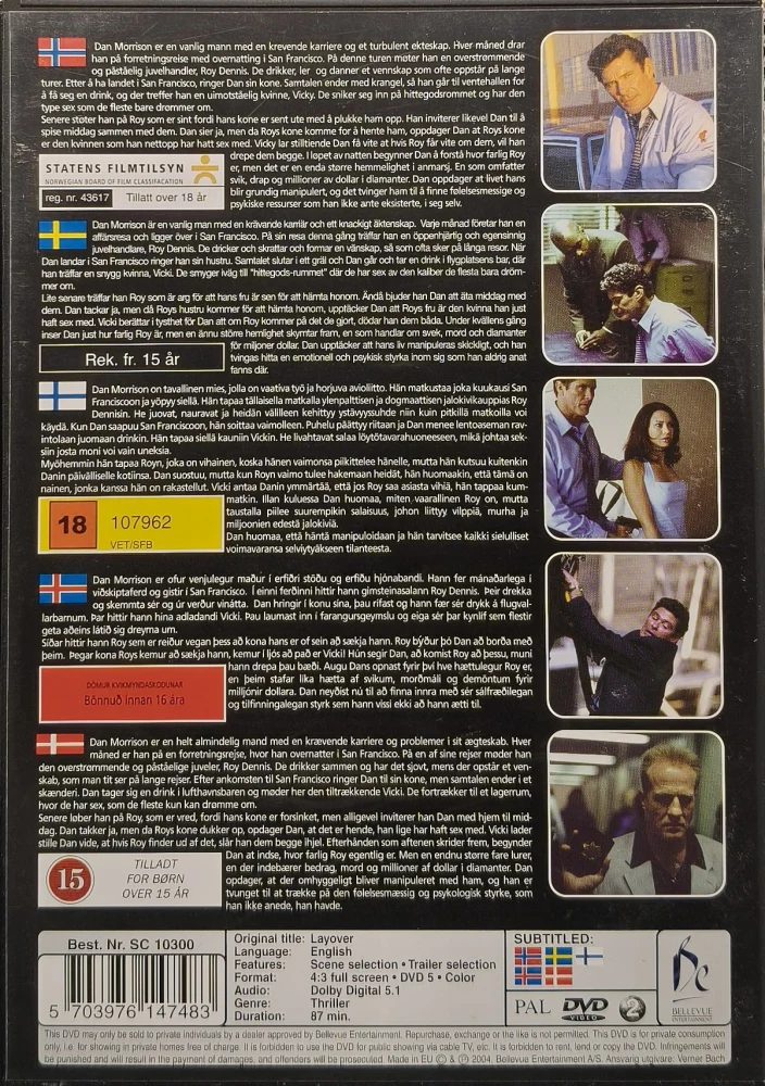 DVD) David Hasselhoff: Layover - Vaarallinen välilasku (2001)