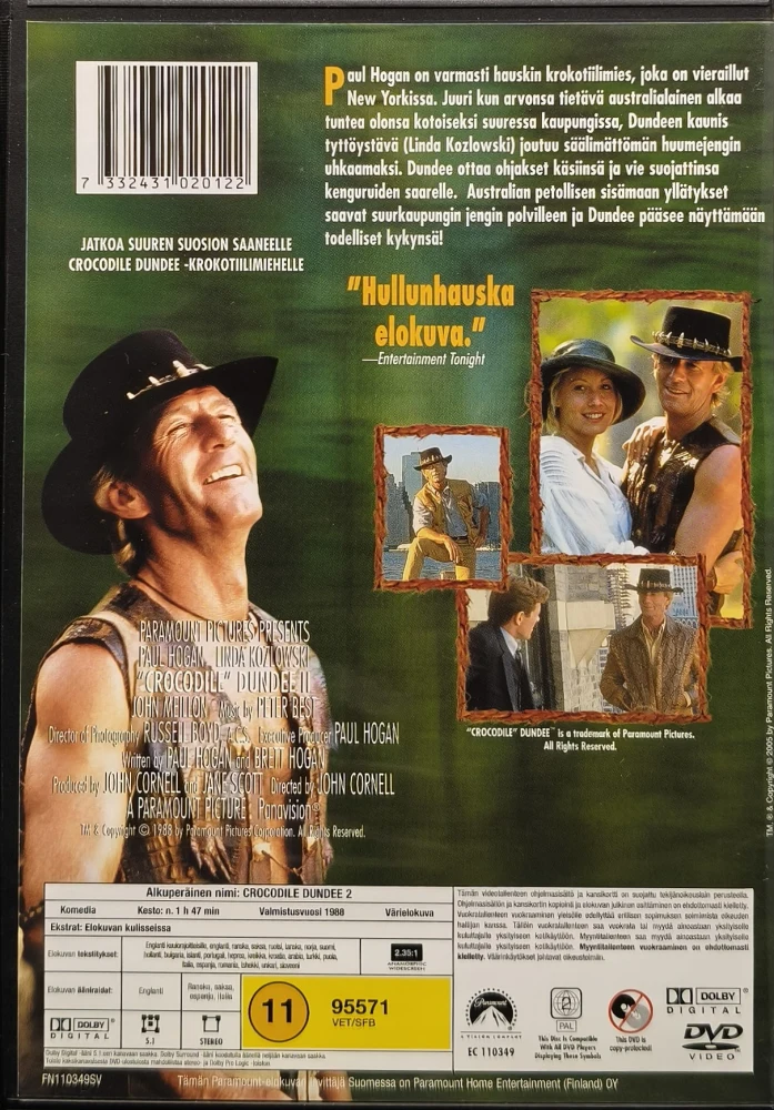 DVD) Krokotiilimies 2 - Crocodile Dundee II (1988) SUOMIKANNET