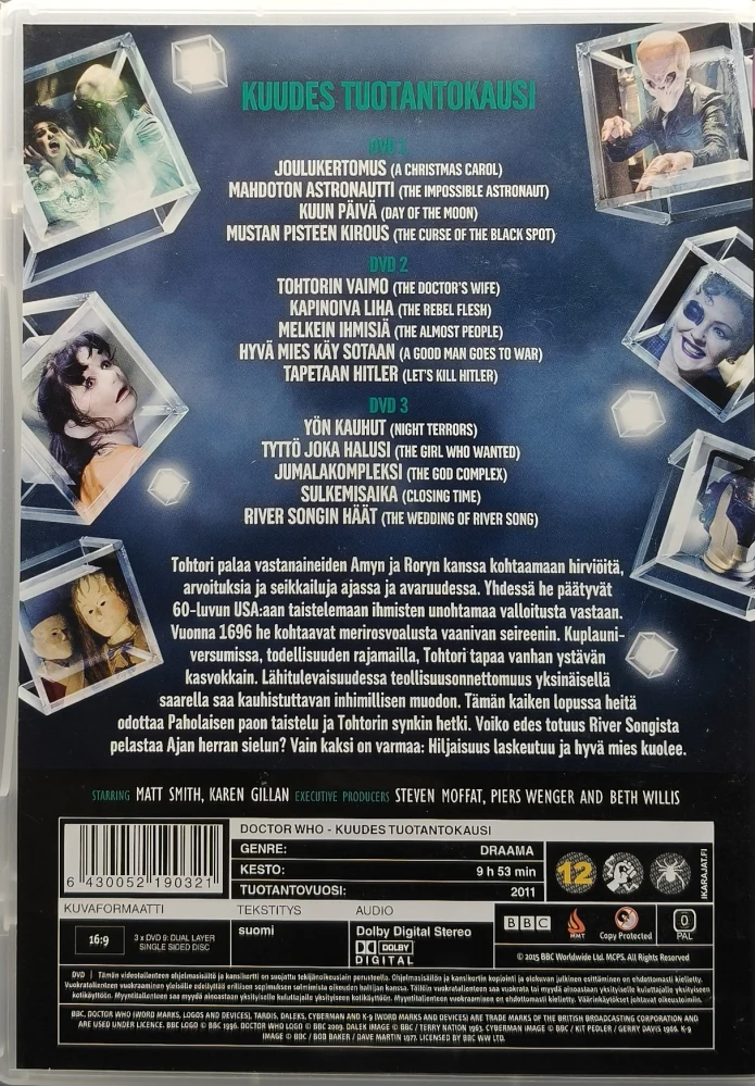 3 DVD) Doctor Who: Kausi 6 (BBC) SUOMIKANNET (2011)