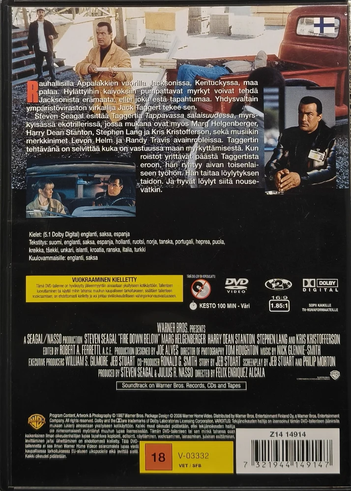 DVD) Steven Seagal: Tappava Salaisuus (1997) SUOMIKANNET