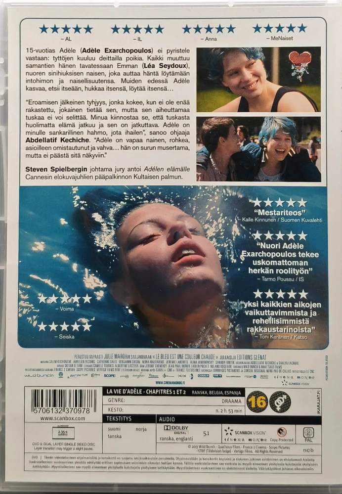 DVD) Adelen elämä: Osat 1 ja 2 (2013) SUOMIKANNET