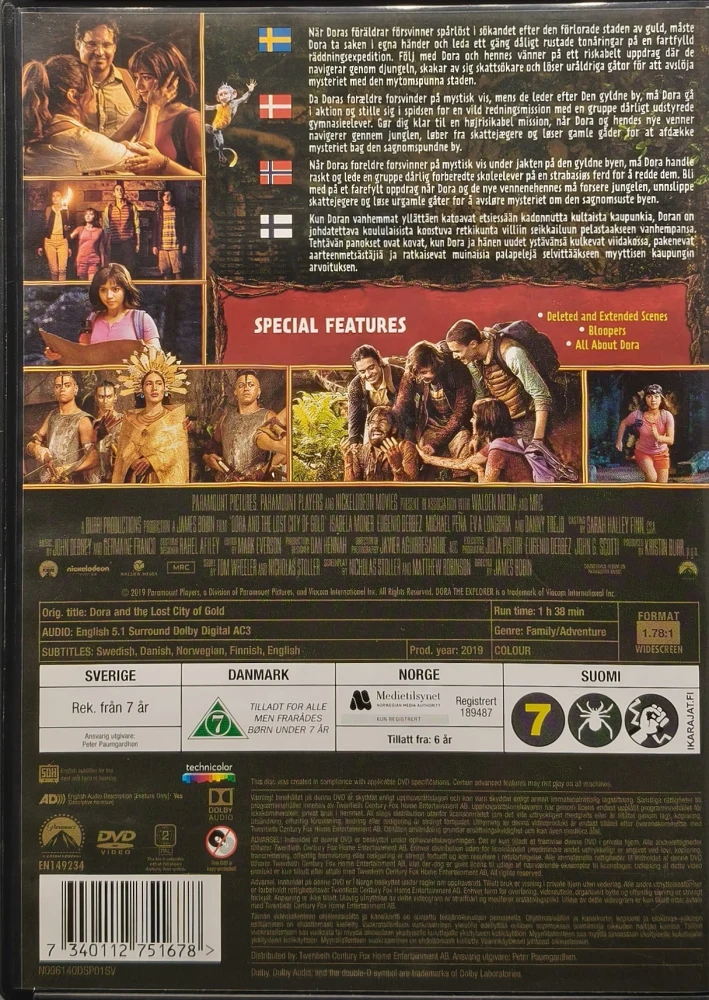 DVD) Dora and the Lost City of Gold - Dora ja kadonnut kaupunki (2019)