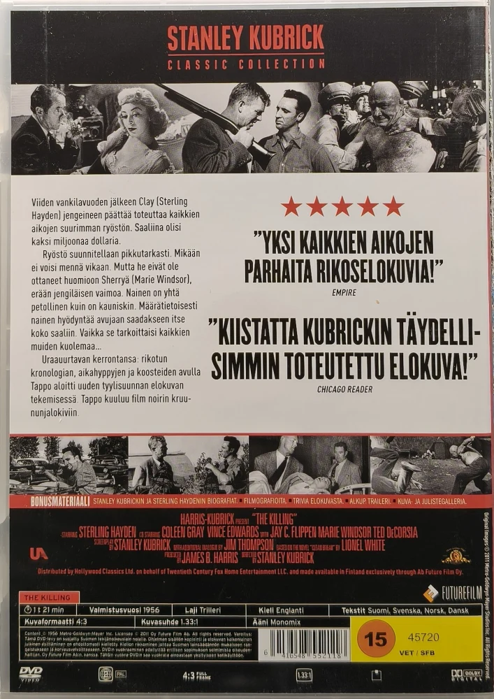DVD) Stanley Kubrick: Tappo - The Killing (1956)