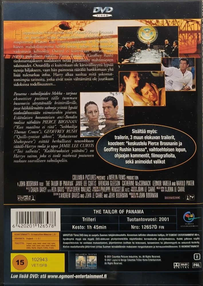 DVD) Pierce Brosnan: Panaman Räätäli (2001) EGMONT