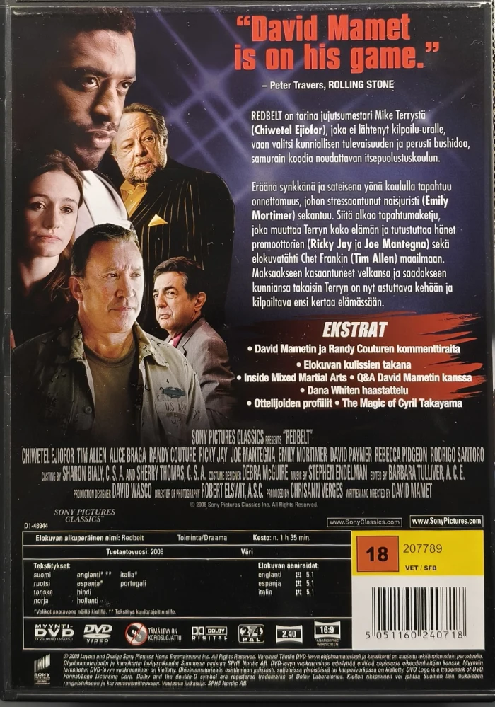 DVD) David Mamet: REDBELT (2008) SUOMIKANNET