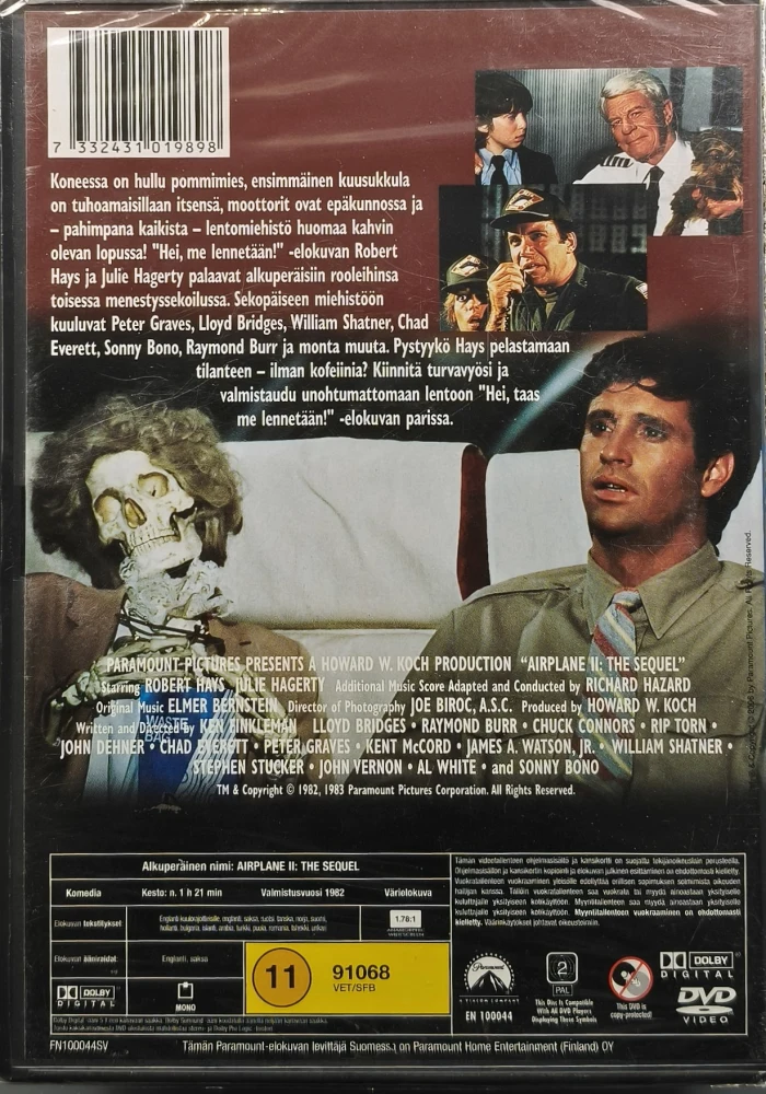 UUSI (DVD) Hei taas me lennetään (Airplane 2) 1982