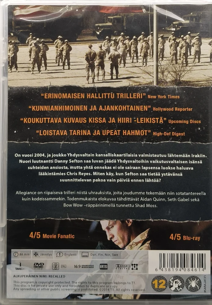 UUSI (DVD) Allegiance - Uskollisuus (2012) Aidan Quinn